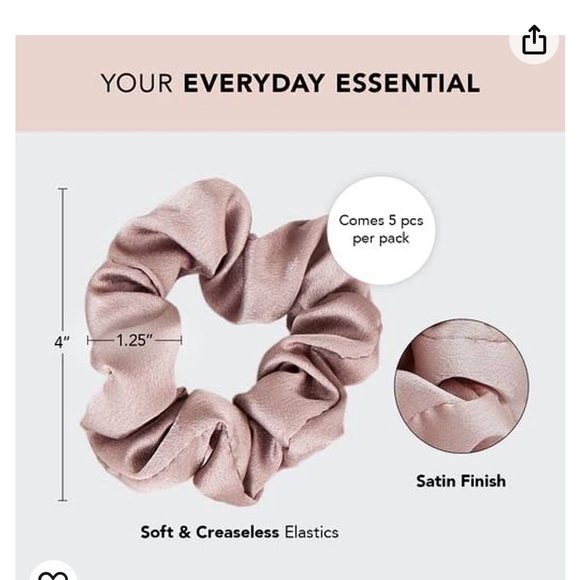 NWT Kitsch 5 piece satin scrunchie box - Picture 6 of 6